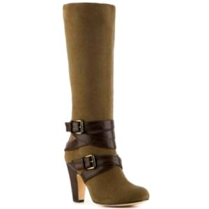 Fergalicious Caddy boots- Olive with brown accents
